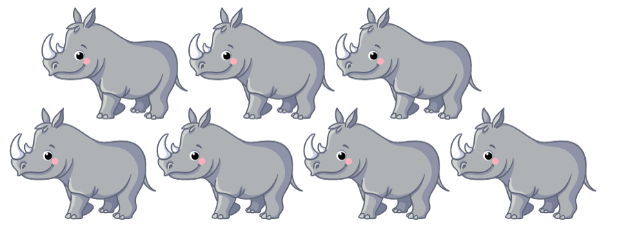 7 rhinoceros