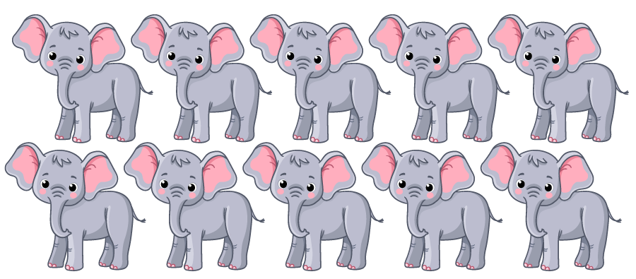 10 elephants