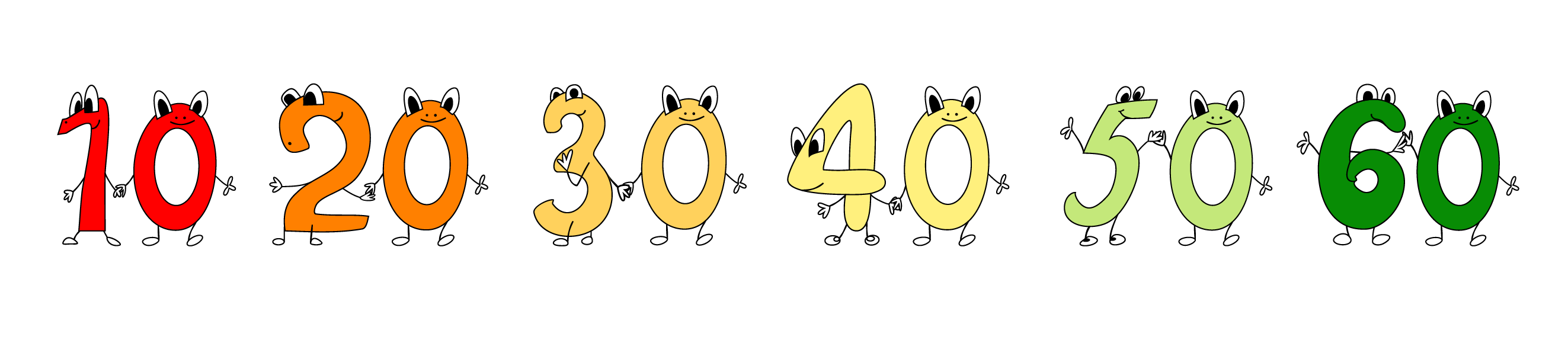 10, 20, 30, 40, 50, 60