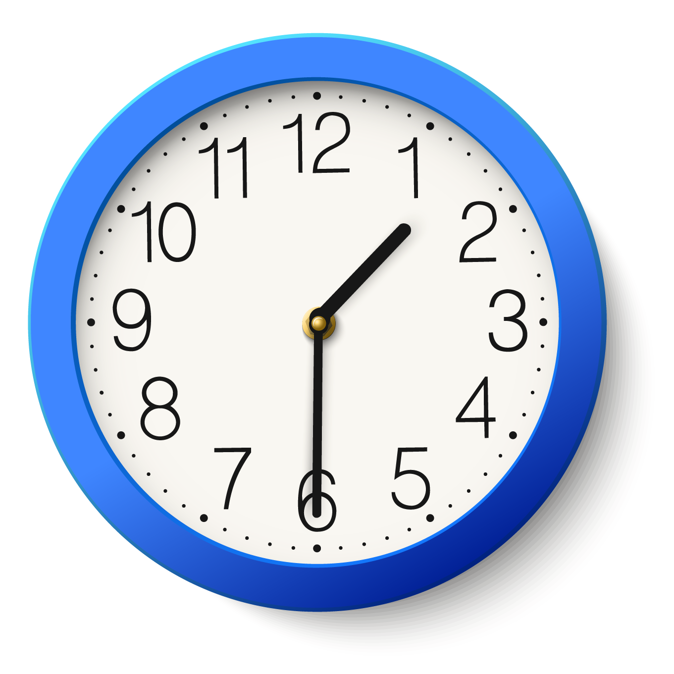 analog clock displaying 1:00
