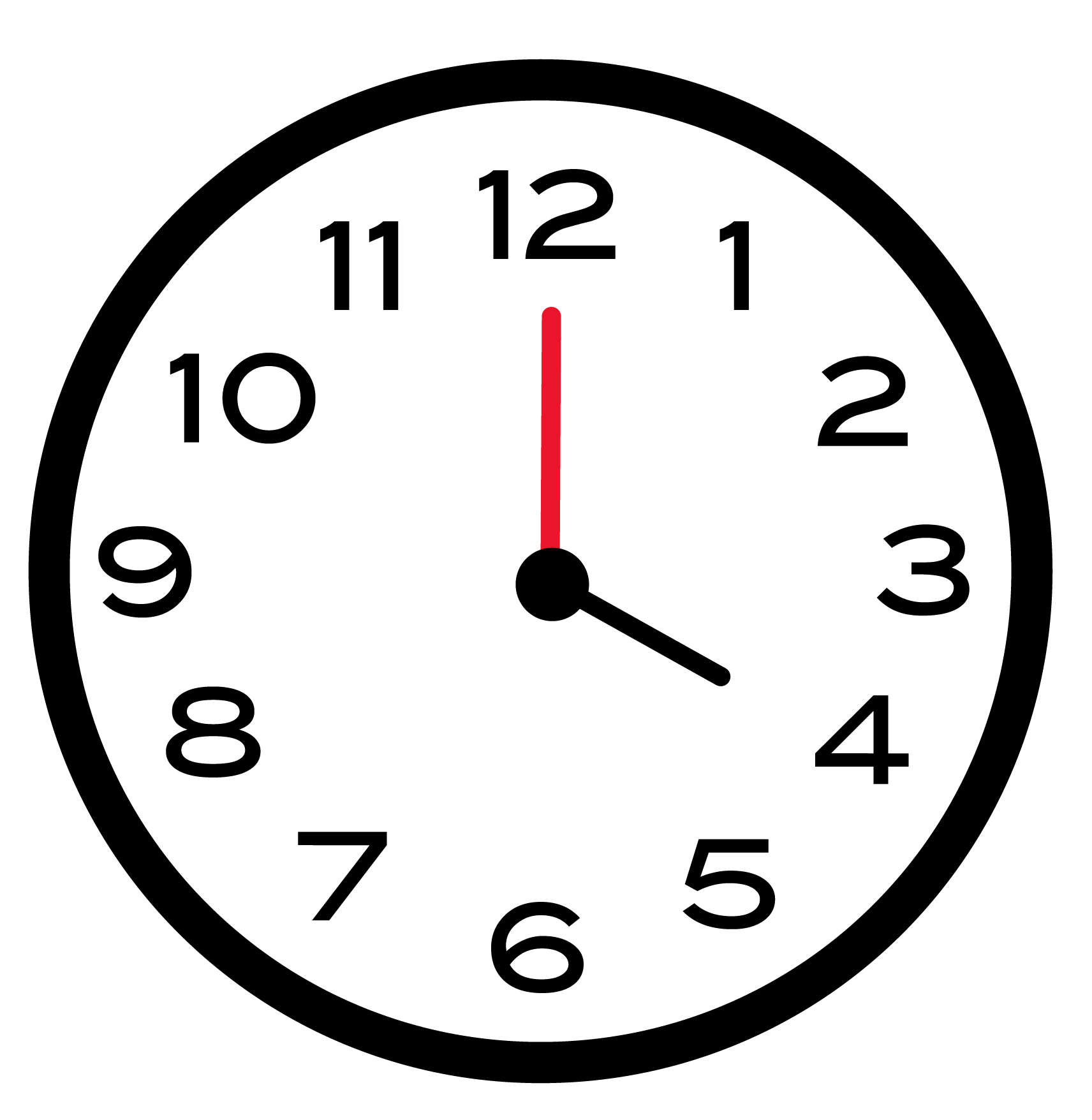 Analog clock displaying 4:00