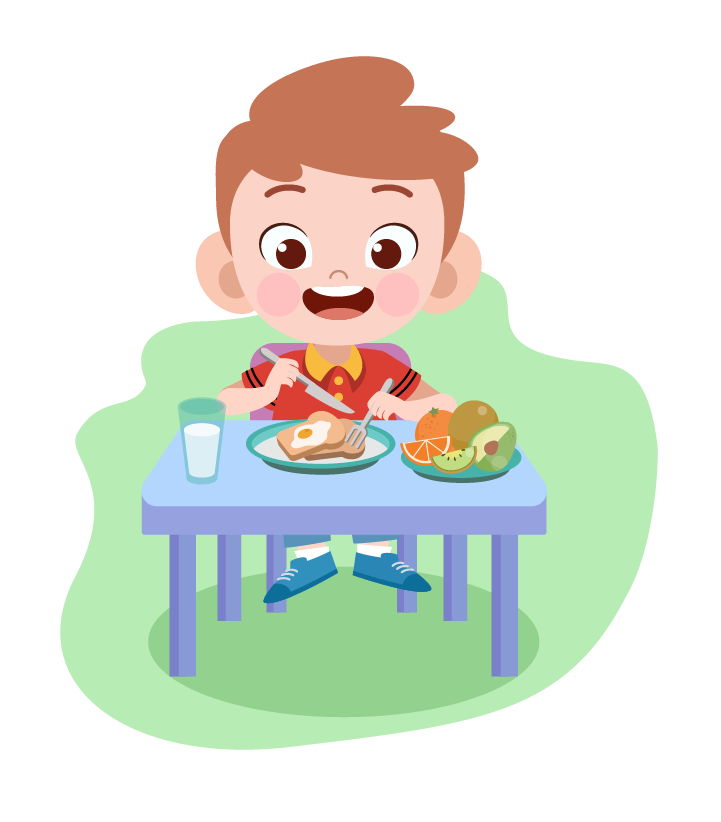 boy eating breakfast