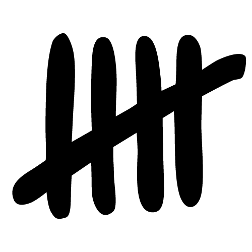 Five tally marks