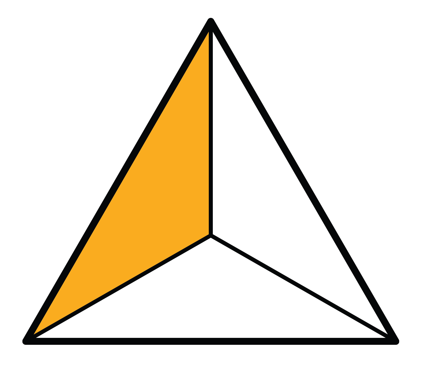 Triangle representing 1/3