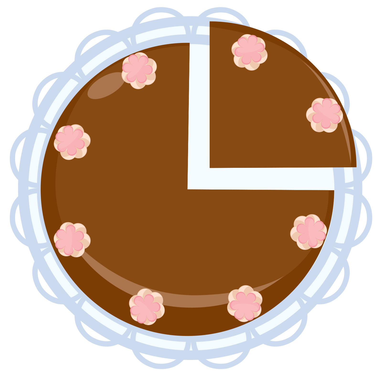 Pie with 1/4 taken out