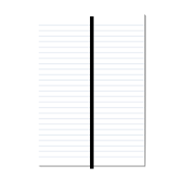 Sheet of paper divided into halves.