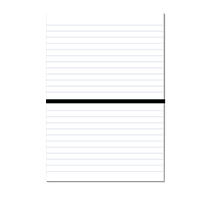 Blank sheet of paper divided into halves.