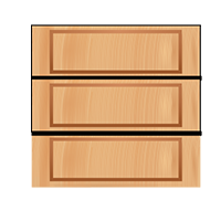 Set of boxes divided into thirds.