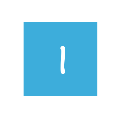 Square with a label of one.