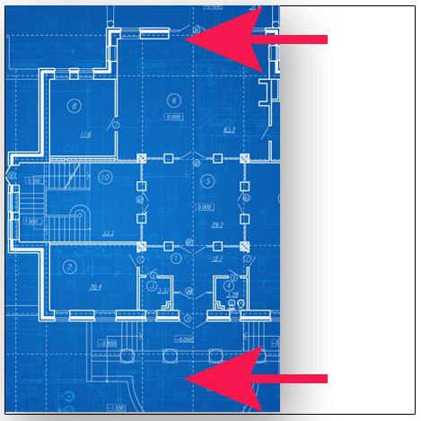 Blueprint with two thirds displayed.