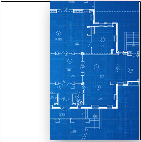 Blueprint with two thirds displayed.