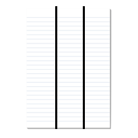 Blank sheet of paper divided into thirds.