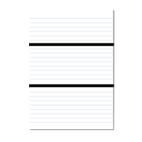 Blank sheet of paper divided into thirds.