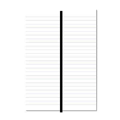 Sheet of paper divided into halves.