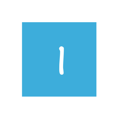 Square with label of one.