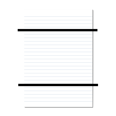 Rectangle cut in three