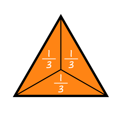 Triangle in thirds