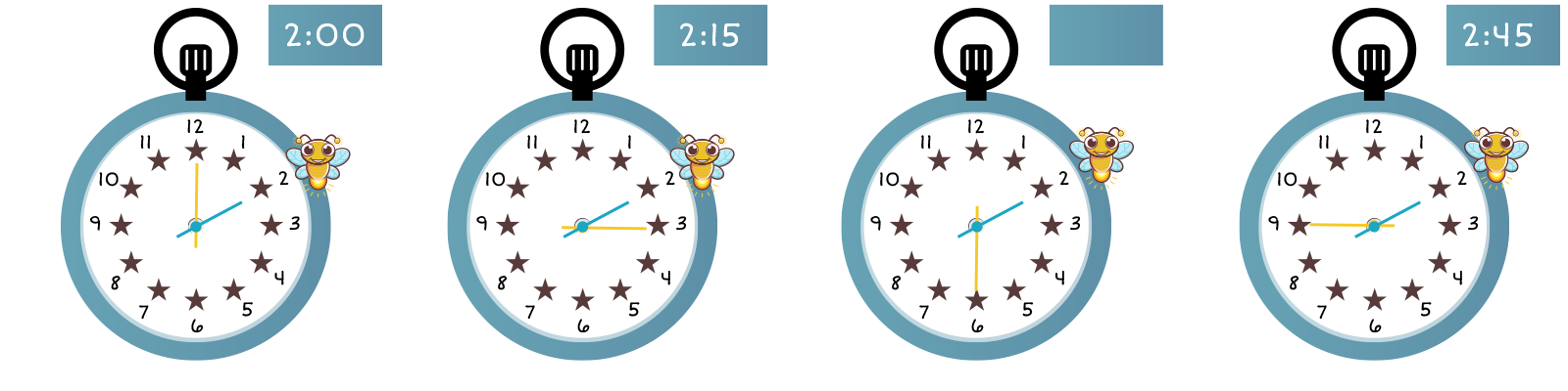 2:00, 2:15, BLANK, 2:45