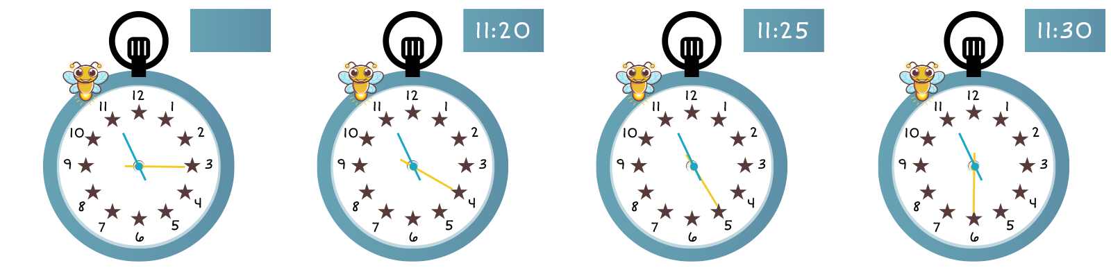 BLANK, 11:20, 11:25, and 11:30