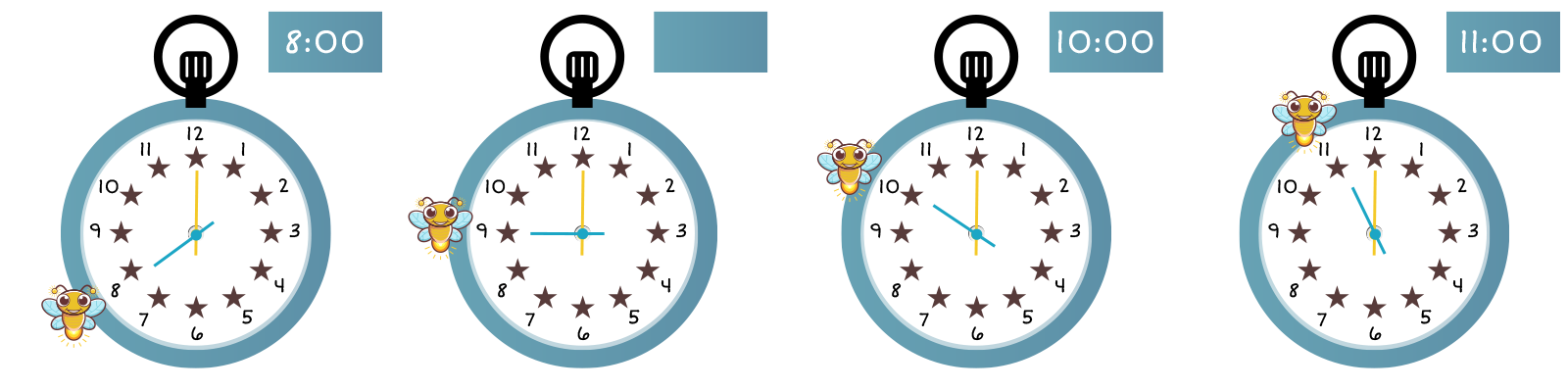 8:00 P.M., BLANK, 10:00 P.M., and 11:00 P.M.