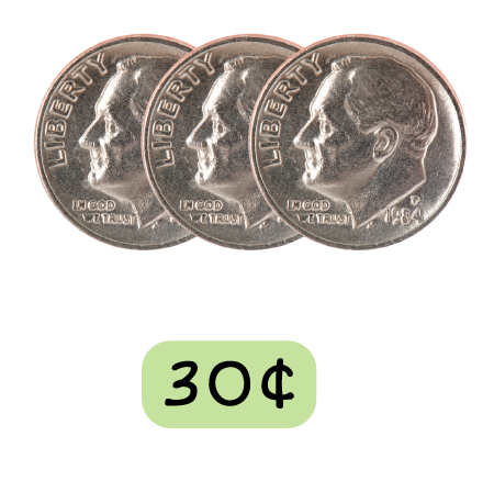 3 dimes  