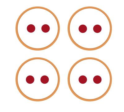 4 circles with 2 balloons in each circle