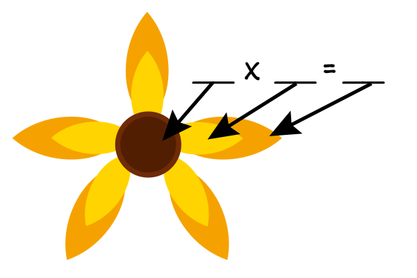 Blank times blank equals blank