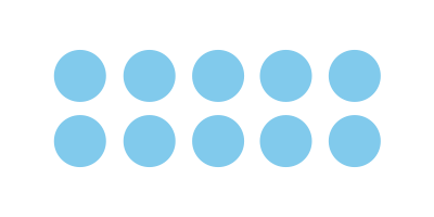 2 by array of blue dots