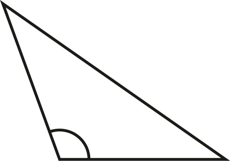 An obtuse triangle.