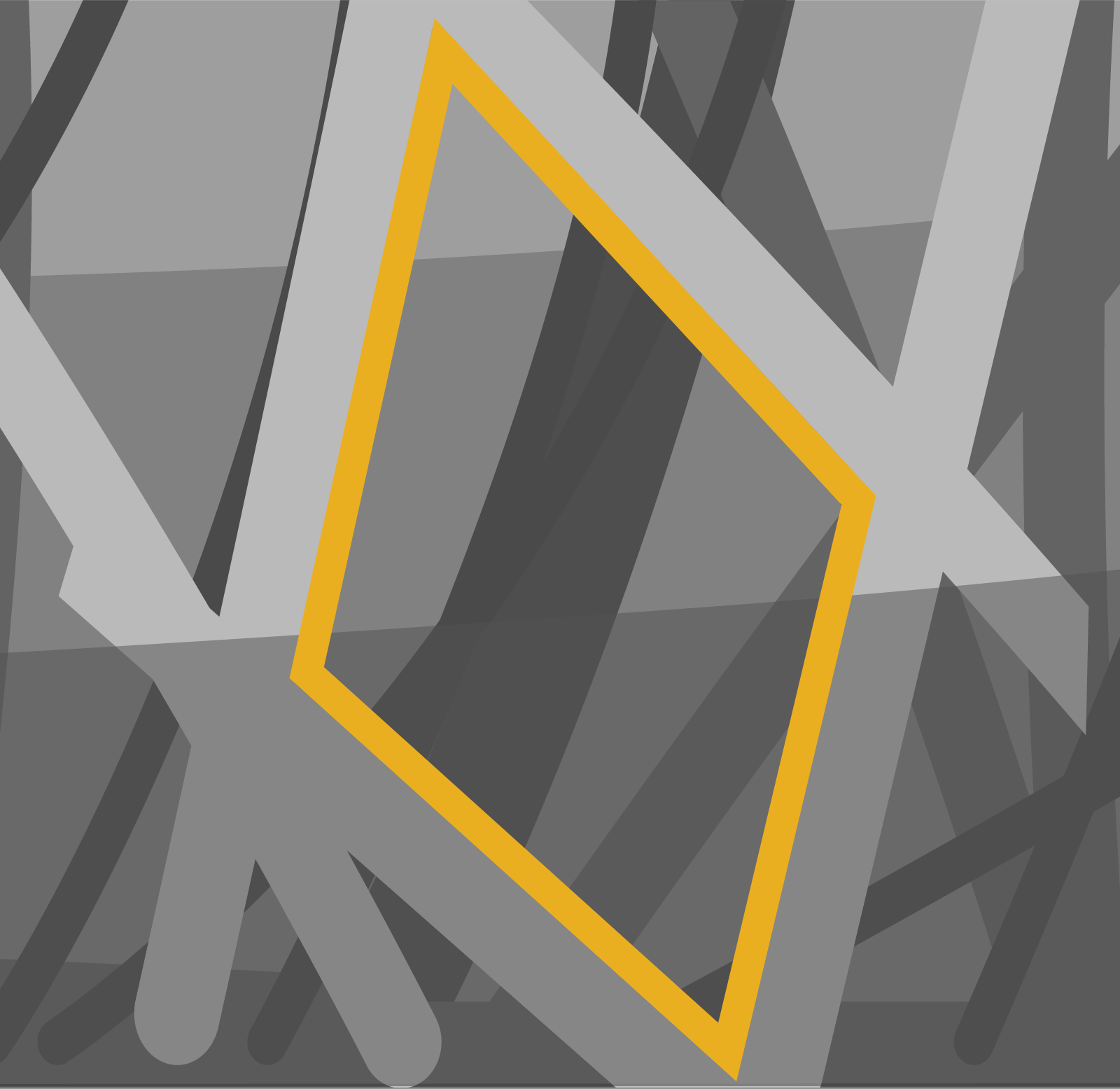 The intersecting pieces of the nest looks like a quadrilateral.