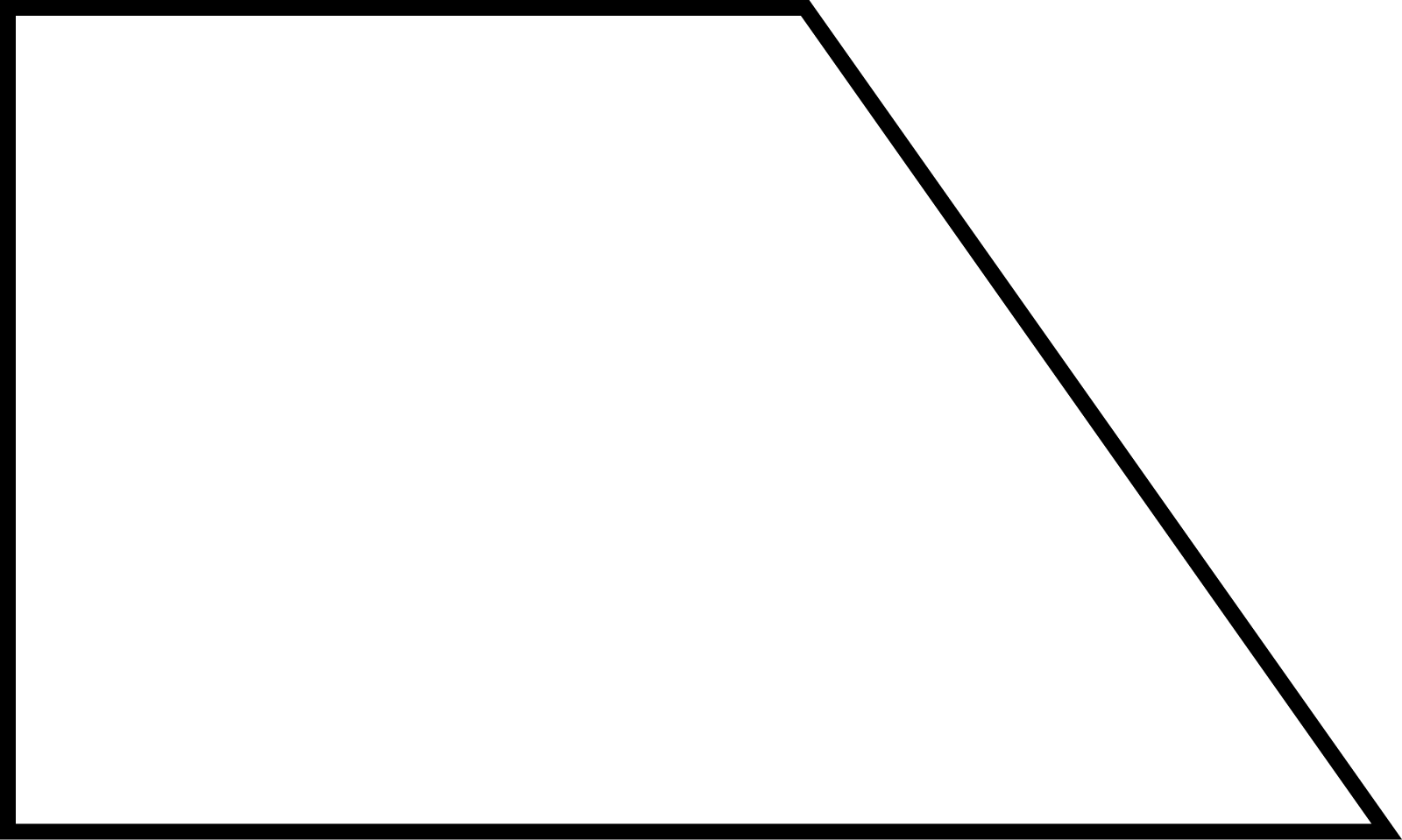 A second Trapezoid with no lines of symmetry.