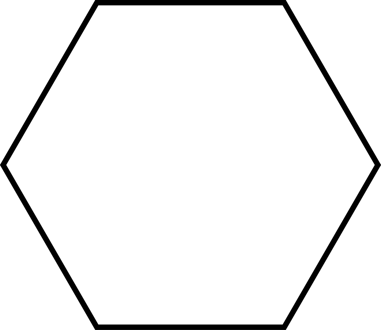 A hexagon.