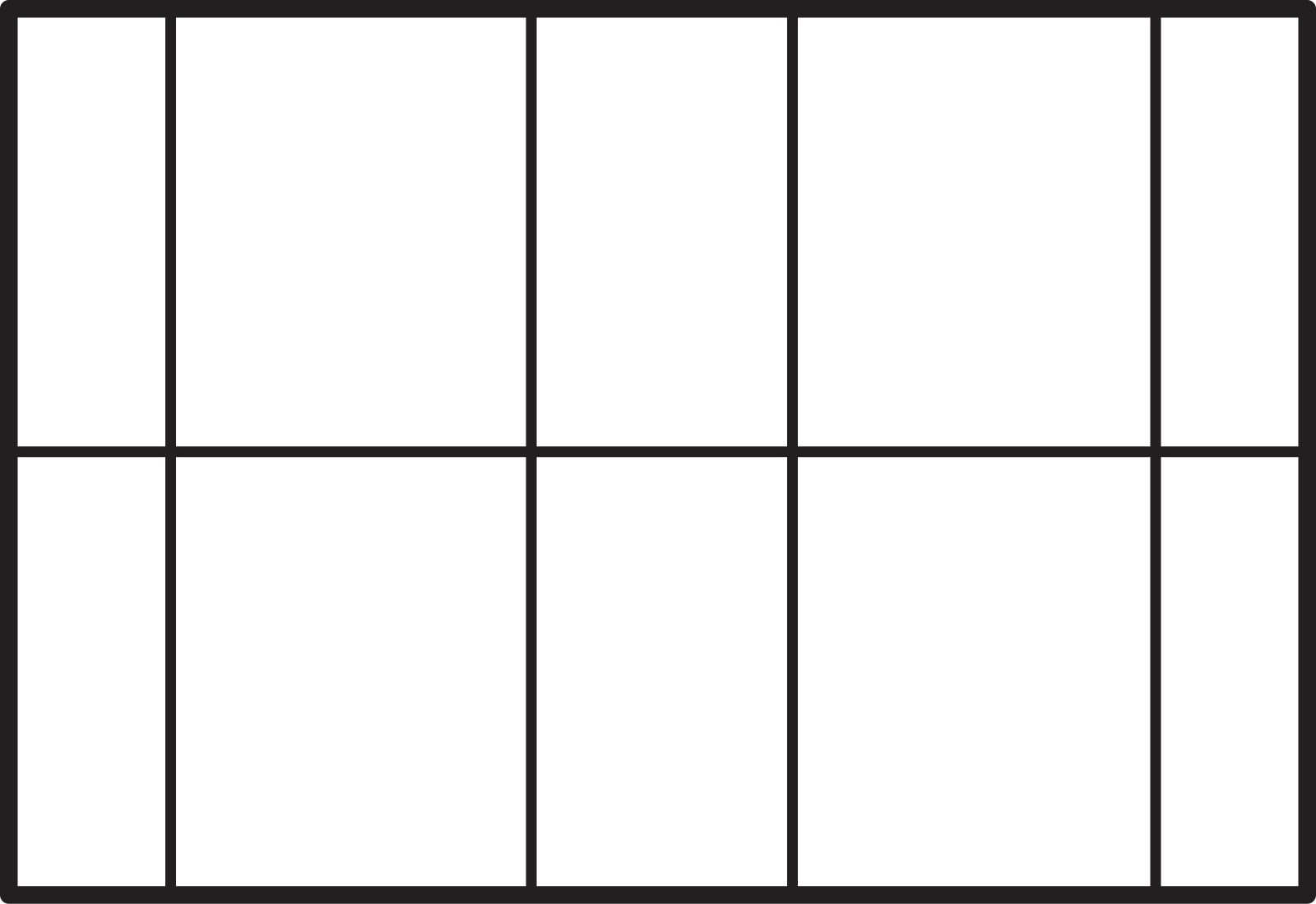  a rectangle divided into 10 unequal parts