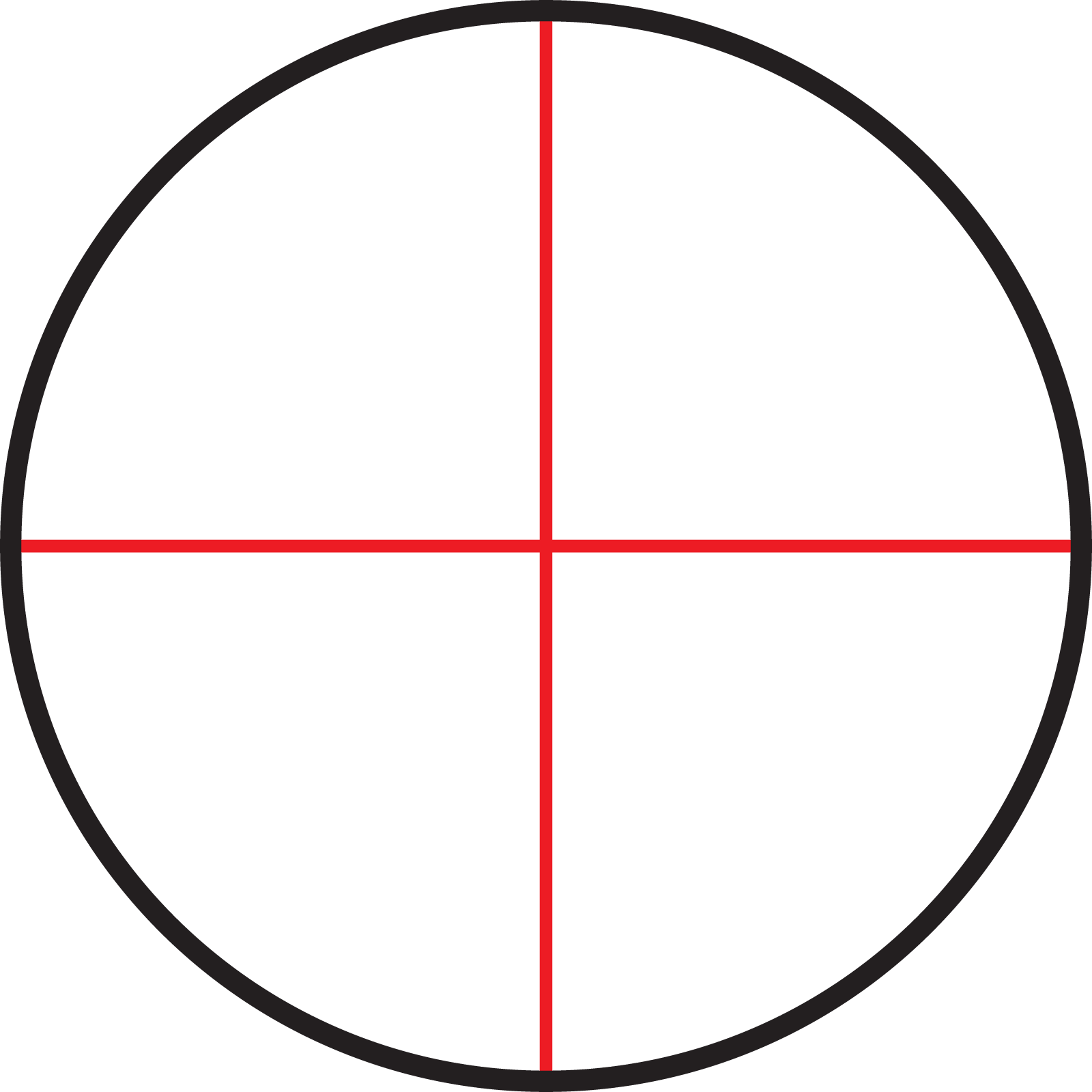 A circle partitioned into 4 equal parts