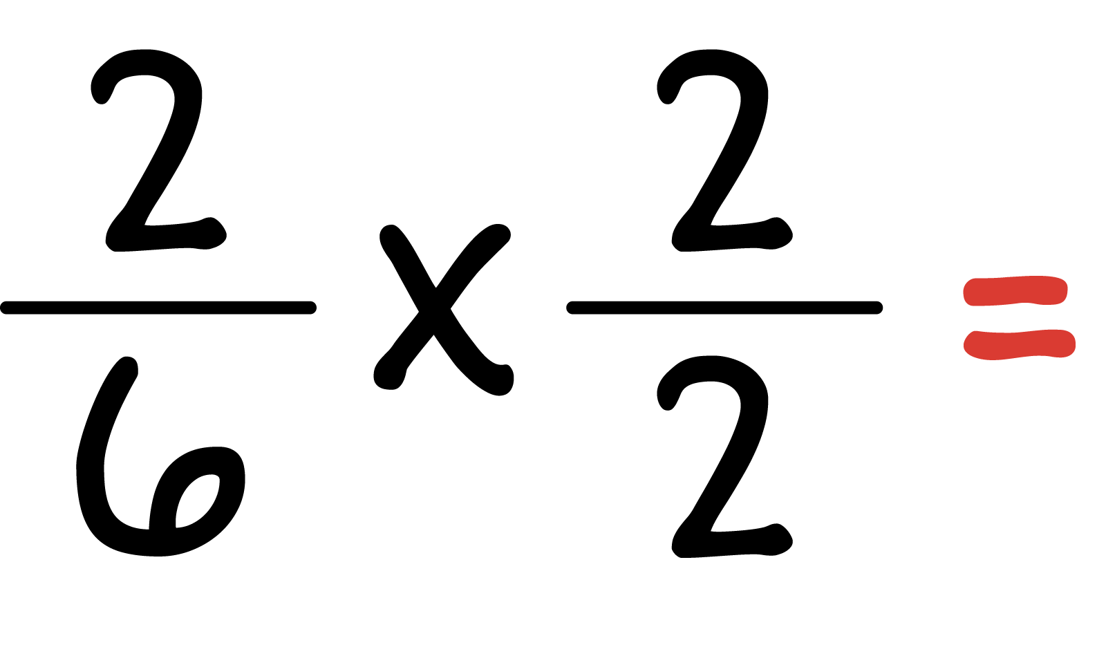 2 sixths times 2 halves.