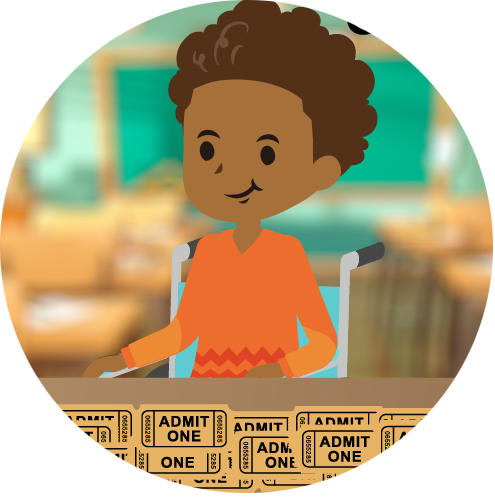 Ava at the snack table.