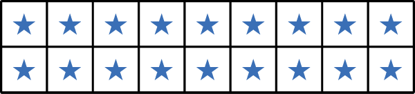 an array of 4 rows by 9 columns