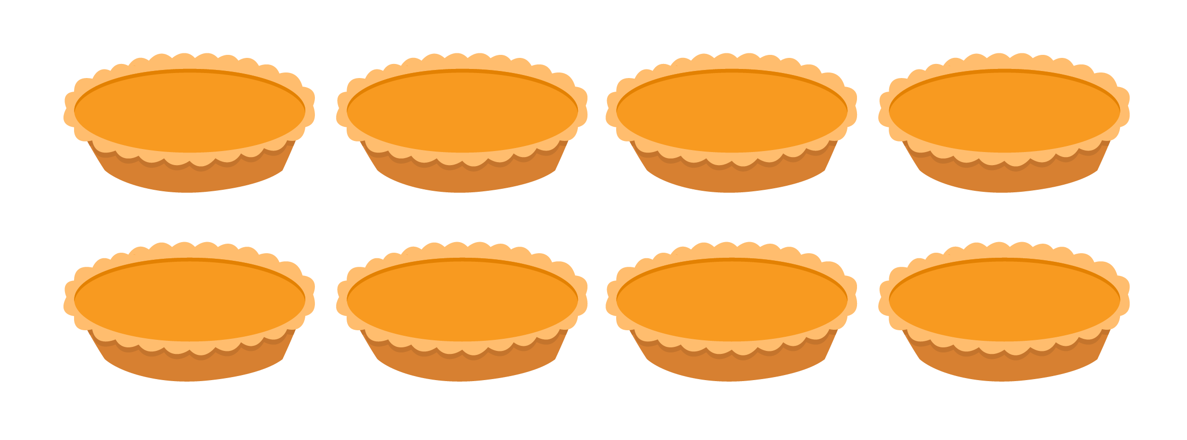 8 pies