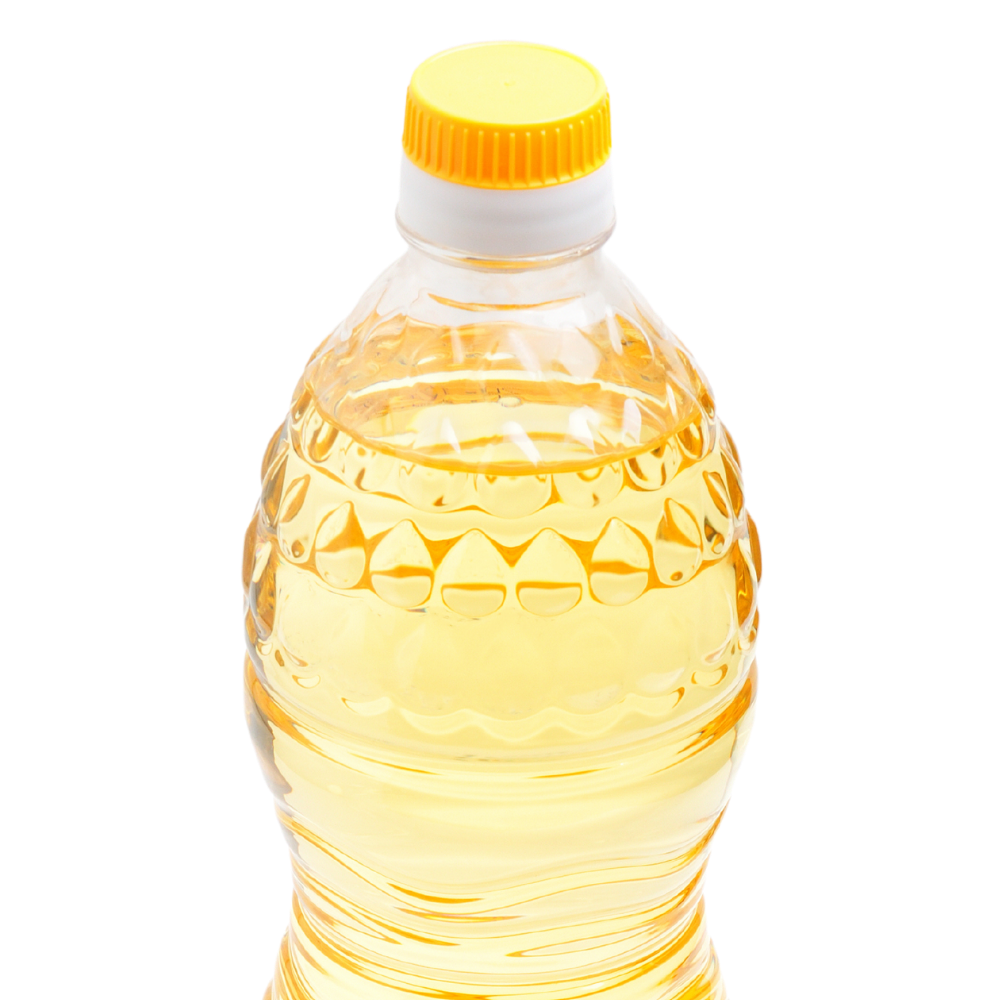 clear plastic bottle containing yellow liquid