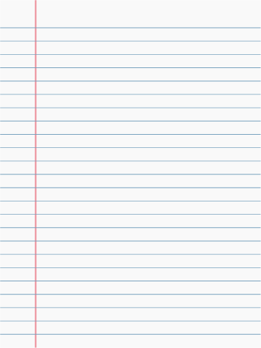 a sheet of notebook paper