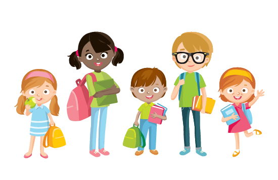 Happy kids at school.