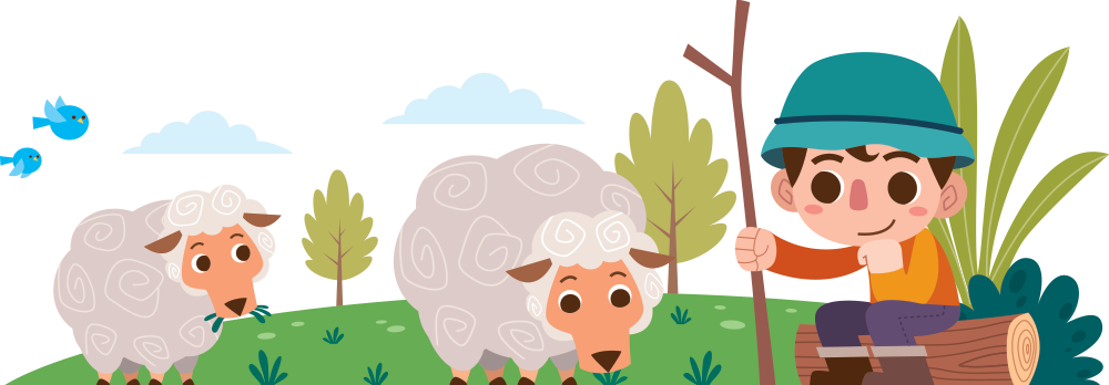 Ronnie watching his sheep.