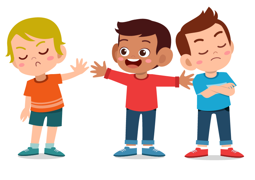 Some kids that are in conflict with one another.