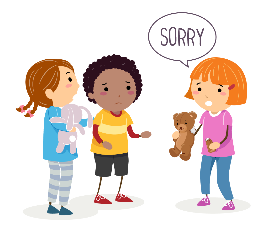 Kid saying that they’re sorry.