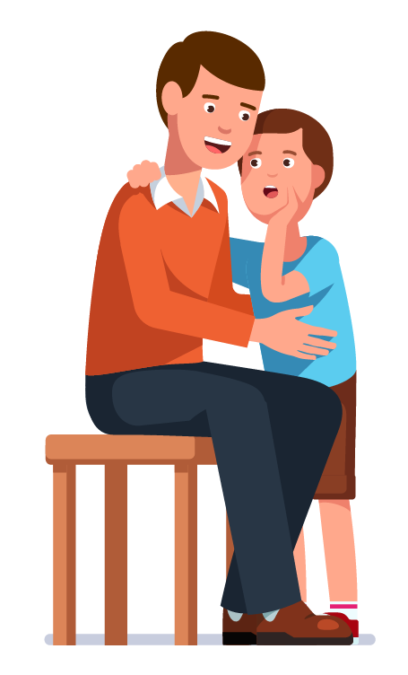 Student speaking with their teacher.