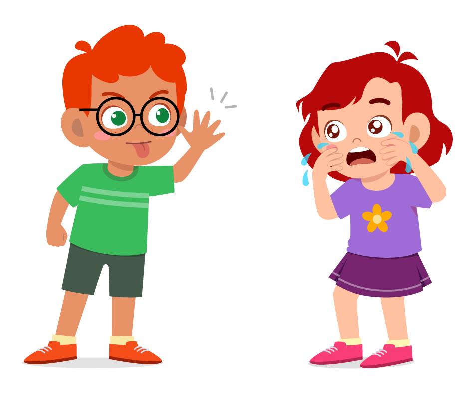 Your friend being bullied by another kid.