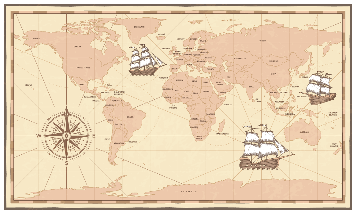 Antique map illustration