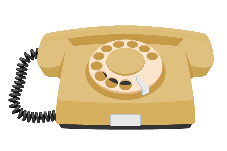 An old rotary telephone.