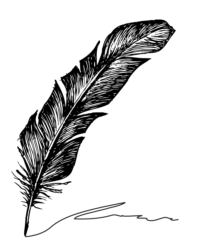 An old feather quill pen.