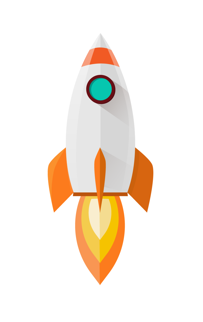 A rocket ship taking off